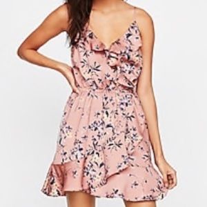 Express ruffled floral dress